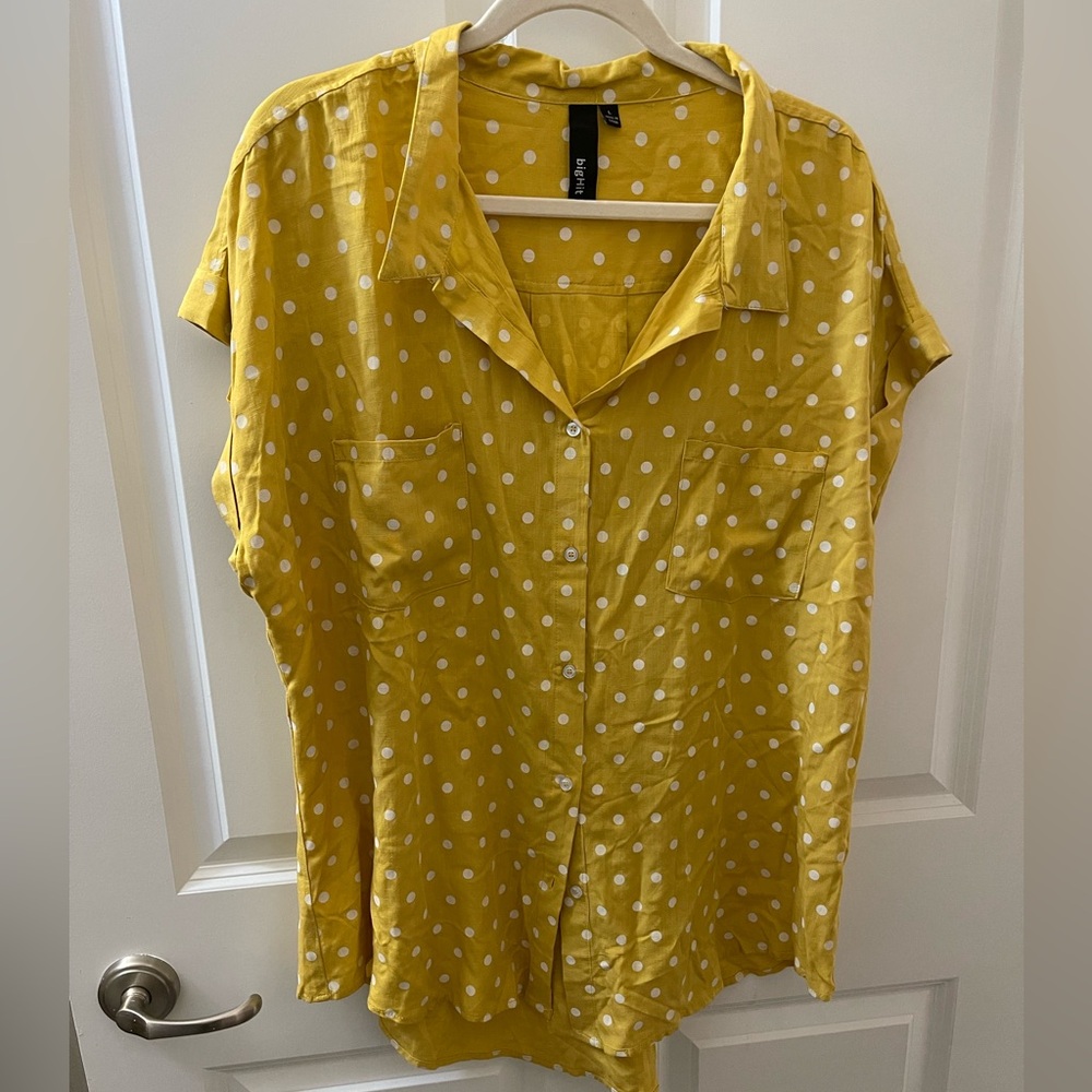 Big hit Yellow/gold short sleeve blouse